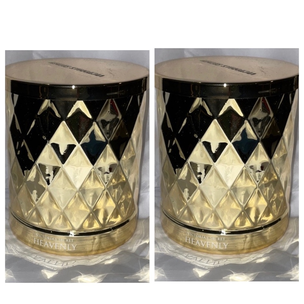 Victoria’s Secret X2 HEAVENLY Glass Candle GORGEOUS